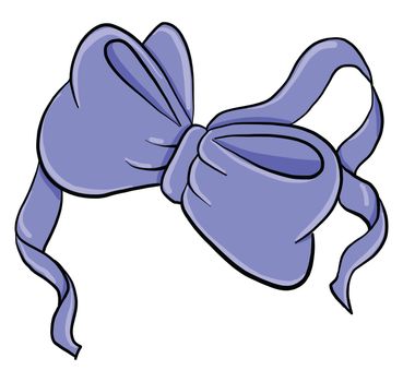 Blue ribbon , illustration, vector on white background