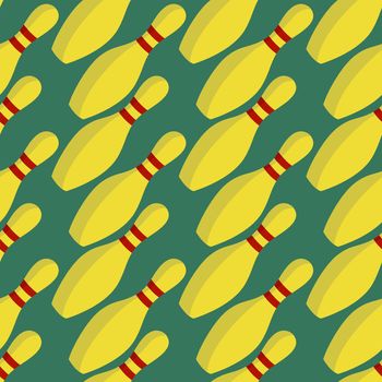 Bowling pin pattern , illustration, vector on white background