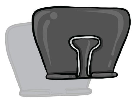 Clamp , illustration, vector on white background