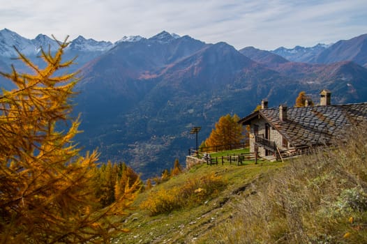 la salle in val aoste in italy