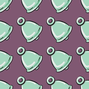 Cute bell pattern , illustration, vector on white background