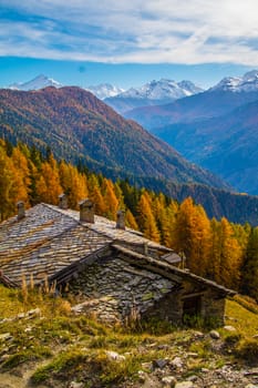 la salle in val aoste in italy