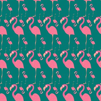 Flamingo pattern , illustration, vector on white background