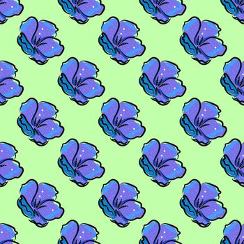 Purple flower pattern , illustration, vector on white background