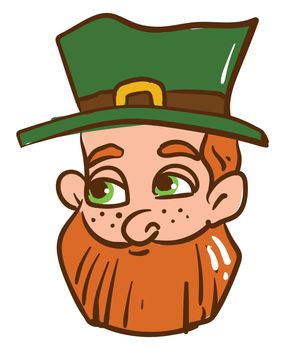 Happy Irishman , illustration, vector on white background