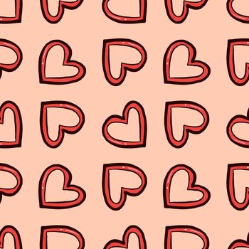 Hearts pattern , illustration, vector on white background