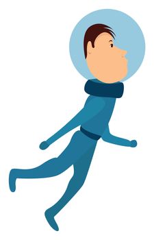 Man in space , illustration, vector on white background