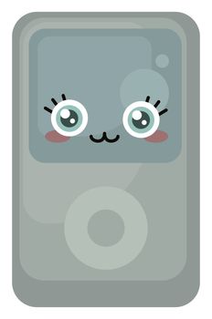 Cute mp3 , illustration, vector on white background