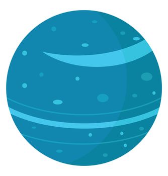 Neptune planet , illustration, vector on white background