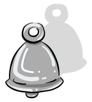 Metal bell , illustration, vector on white background