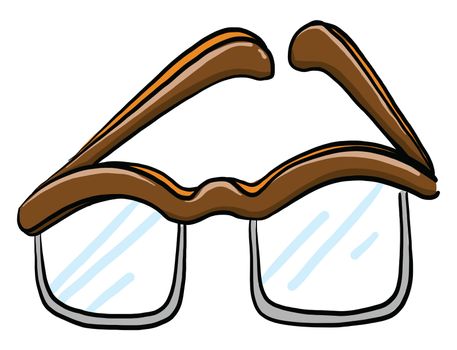 Optical glasses , illustration, vector on white background
