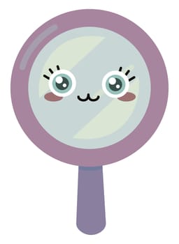 Cute mirror , illustration, vector on white background