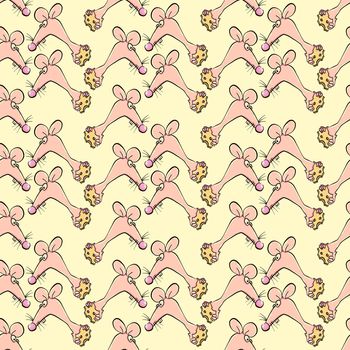 Mouse pattern , illustration, vector on white background