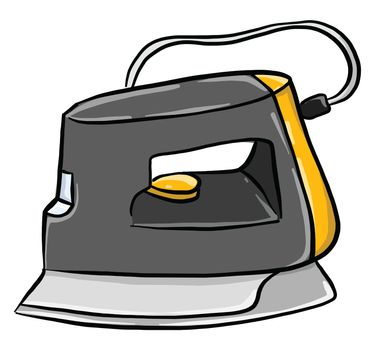 Old iron , illustration, vector on white background