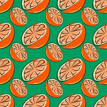 Orange pattern , illustration, vector on white background
