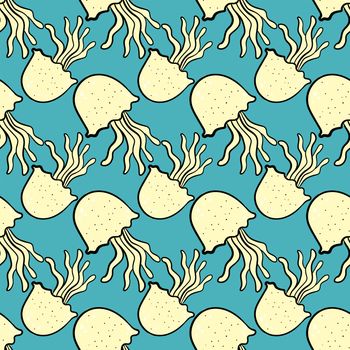 Jellyfish pattern , illustration, vector on white background