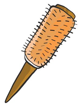 Orange brushhair , illustration, vector on white background