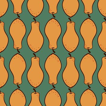 Papaya pattern , illustration, vector on white background