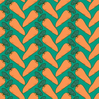 Carrots pattern , illustration, vector on white background