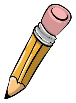 Pencil , illustration, vector on white background