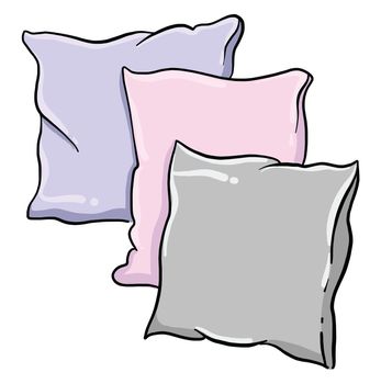 Pillows , illustration, vector on white background