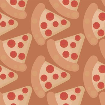 Pizza slices pattern , illustration, vector on white background