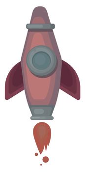 Space rocket , illustration, vector on white background