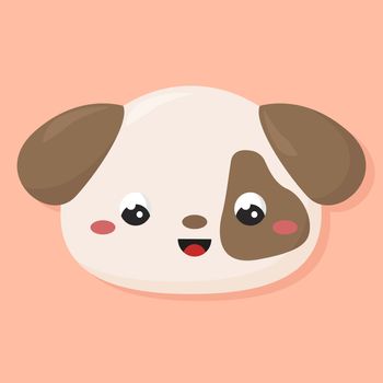 Puppy smiling , illustration, vector on white background