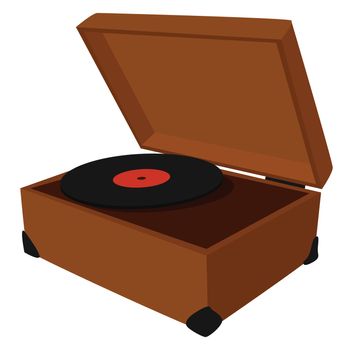 Vinyl player , illustration, vector on white background