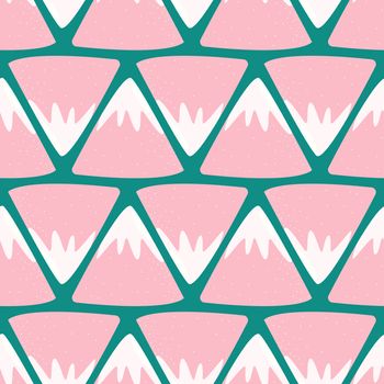 Snow mountains pattern , illustration, vector on white background