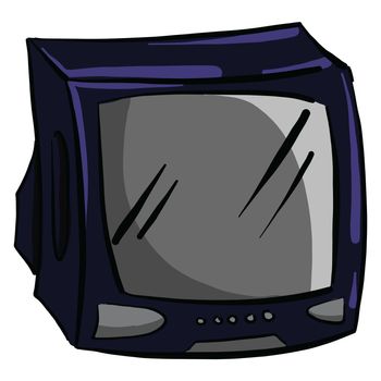 Old TV , illustration, vector on white background