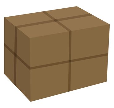 Carton box, illustration, vector on white background