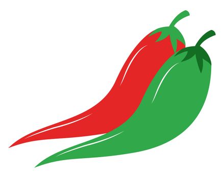 Hot chilli papers, illustration, vector on white background