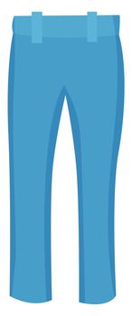 Blue woman jeans, illustration, vector on white background
