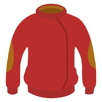 Red winter jacket, illustration, vector on white background