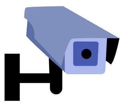 CCTV Security camera, illustration, vector on white background