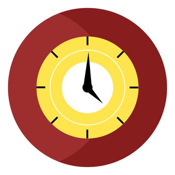 Big clock, illustration, vector on white background