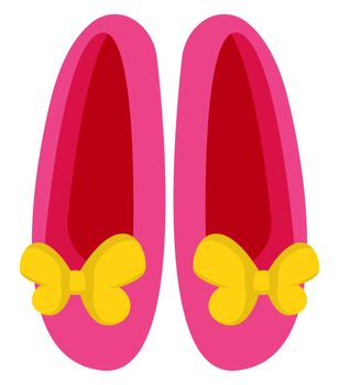 Pink gilry shoes, illustration, vector on white background