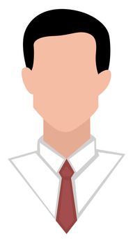 Faceless avatar, illustration, vector on white background