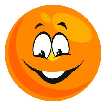 Happy emoji, illustration, vector on white background