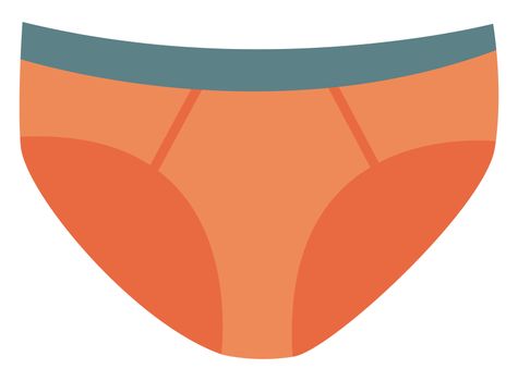 Man underwear, illustration, vector on white background