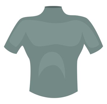 Tight man shirt, illustration, vector on white background