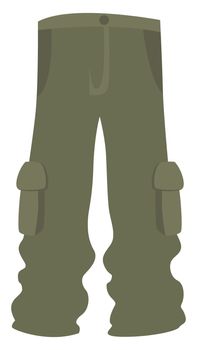 Green man pants, illustration, vector on white background
