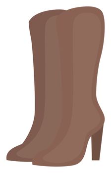 Long woman boots, illustration, vector on white background