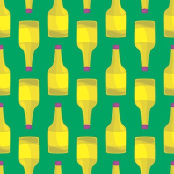Yellow bottle pattern , illustration, vector on white background