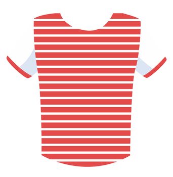 Striped shirt, illustration, vector on white background