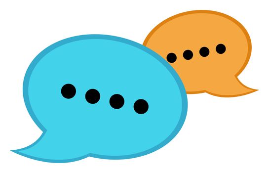 Chat bubble, illustration, vector on white background
