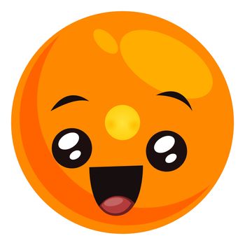 Cute emoji, illustration, vector on white background