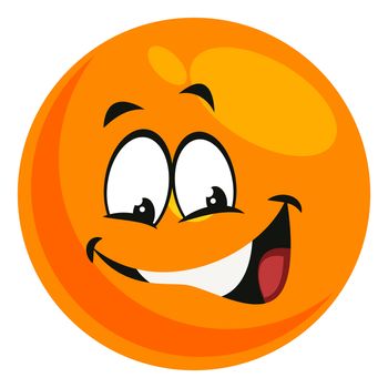Smiling emoji, illustration, vector on white background