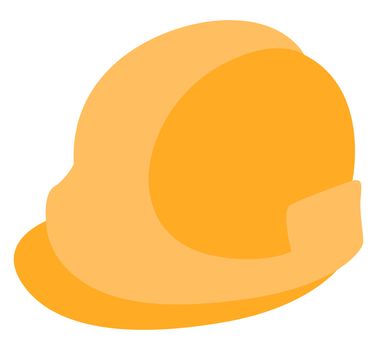 Construction helmet, illustration, vector on white background